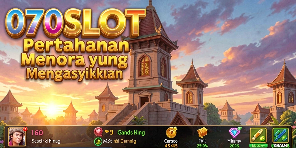 Tampilan screenshot 070SLOT menampilkan aksi pertahanan menara yang mendebarkan.