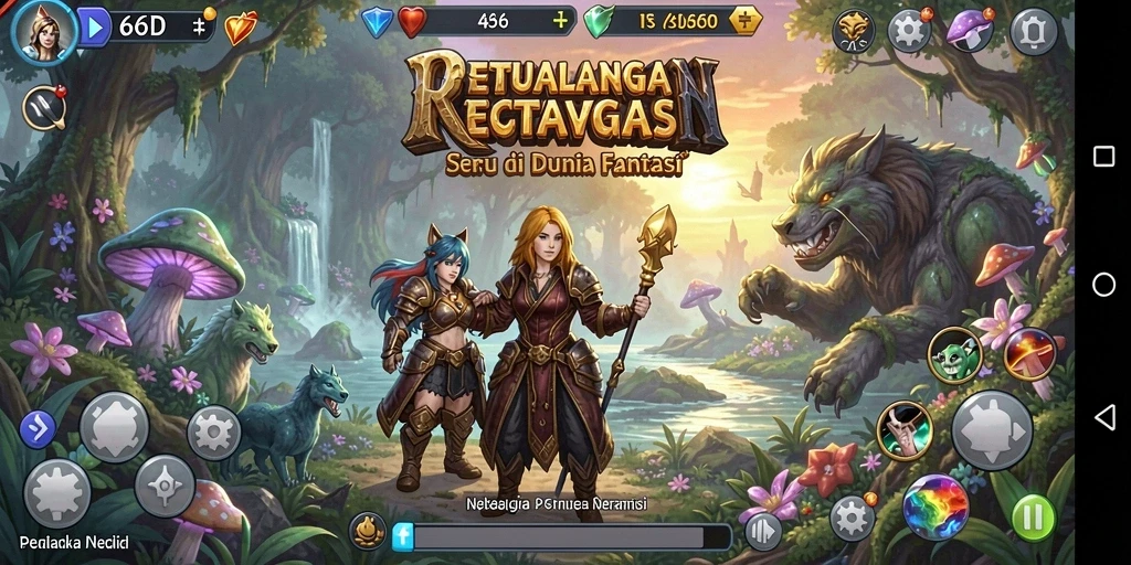 Gameplay seru dalam petualangan di 66D yang menantang.