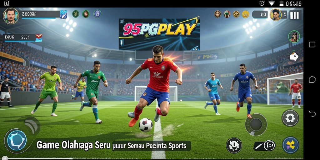 Tampilan gameplay seru di 95PGPLAY dengan banyak aksi olahraga.