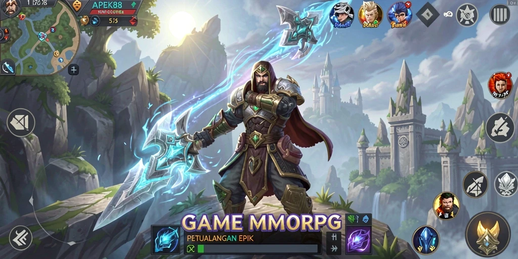 Tampilan gameplay APEK88 yang menakjubkan dalam dunia MMORPG.