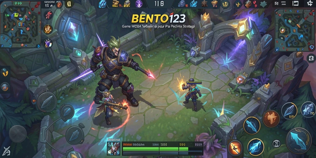 Tampilan gameplay menarik dari BENTO123 dalam pertempuran MOBA.