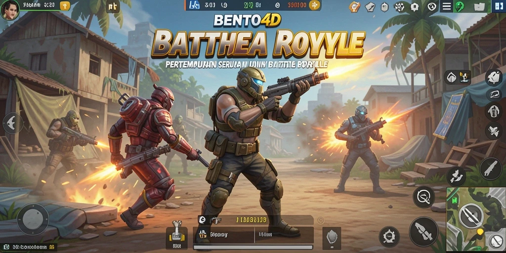 Gameplay seru BENTO4D di dalam pertempuran Battle Royale.
