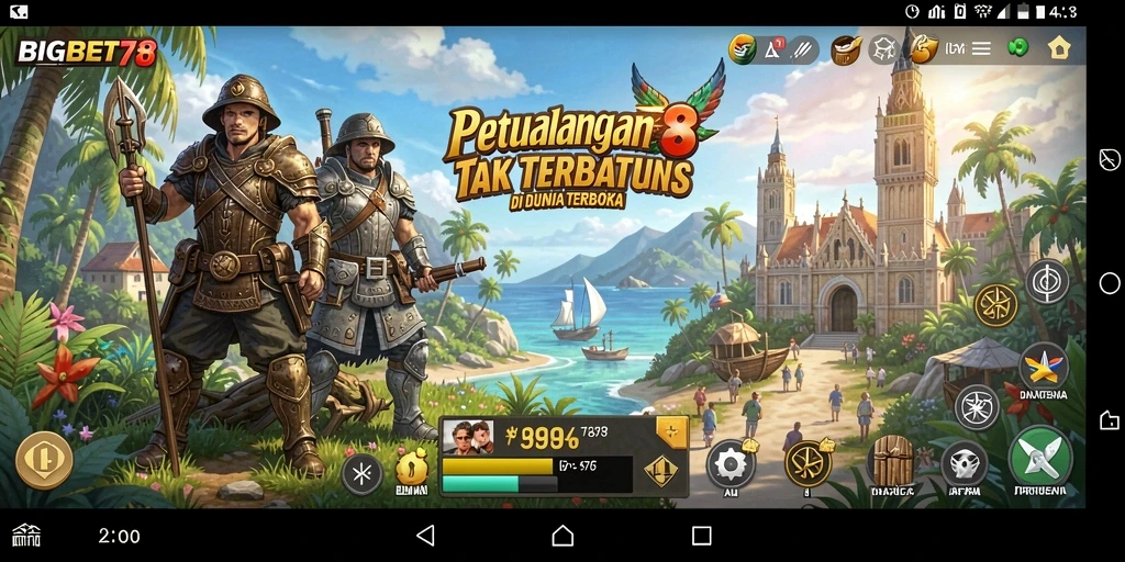 Screenshot menampilkan petualangan seru di dunia terbuka.