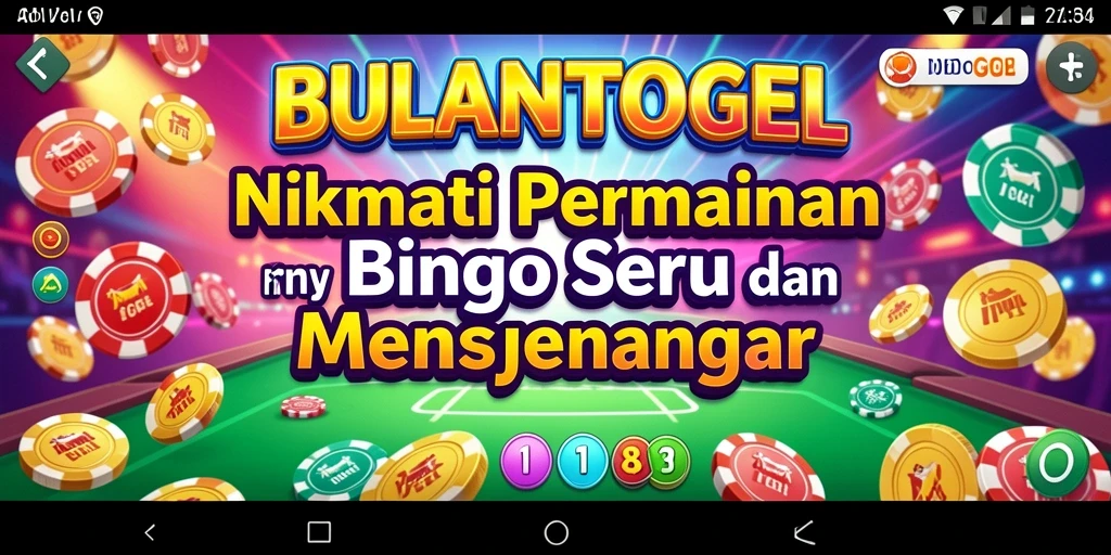Tampilan menarik dari gameplay Bingo di BULANTOGEL.