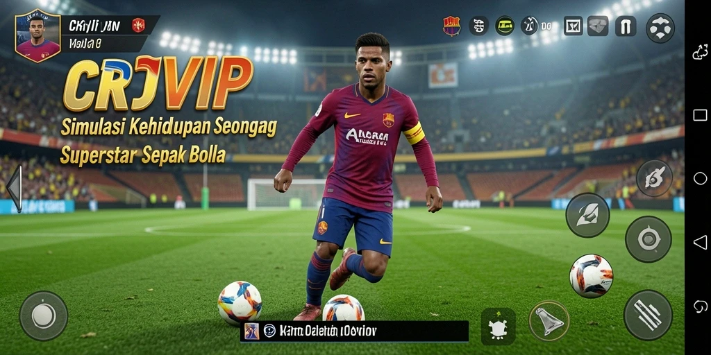 Tampilan gameplay CR7VIP saat menjalani karier sepak bola.