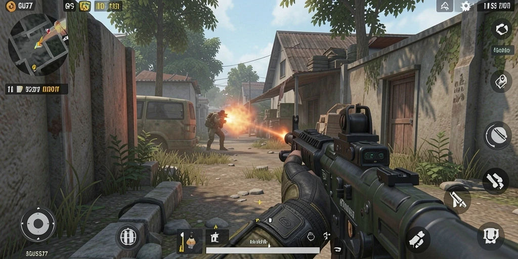 Tampilan gameplay GUS77 yang seru saat pertempuran berlangsung.