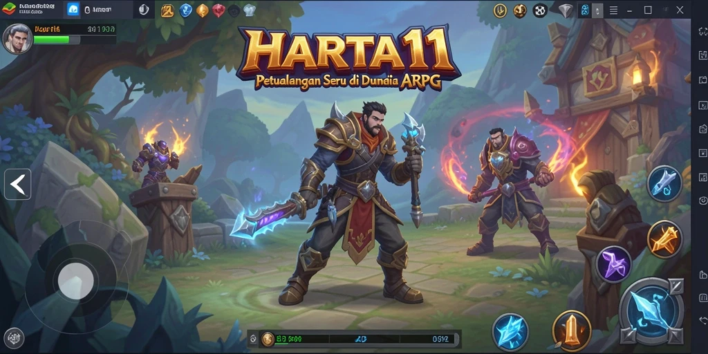 Tangkapan layar menampilkan pertempuran epik dan eksplorasi di HARTA11.