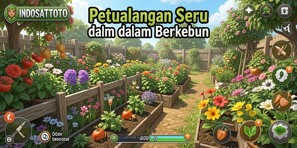 Tampilan gameplay seru di INDOSATTOTO saat bertani.
