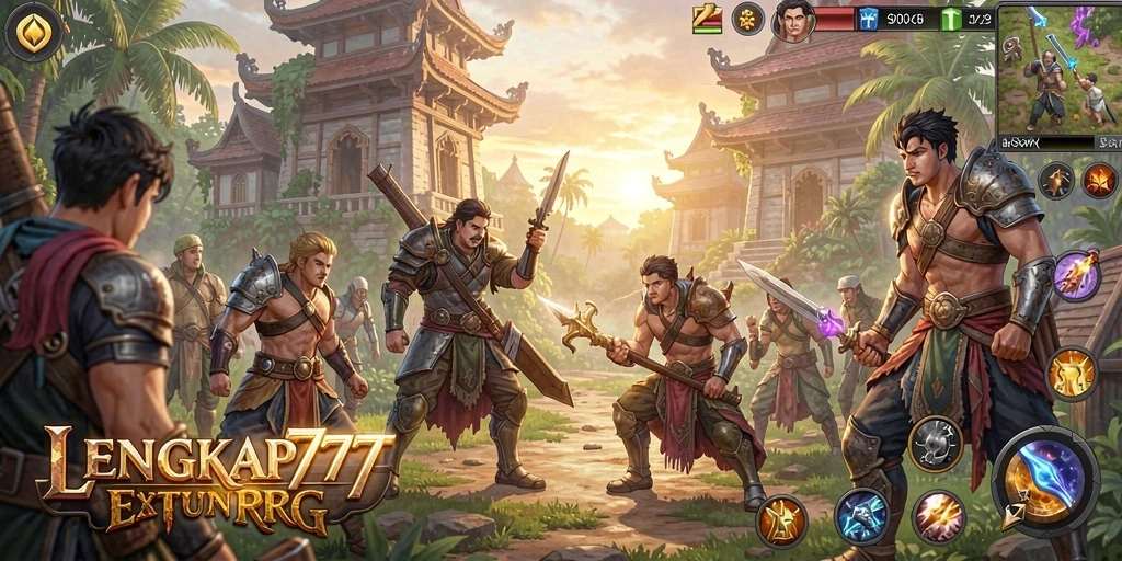 Tampilan gameplay mendebarkan dari LENGKAP777 dengan aksi RPG yang seru.
