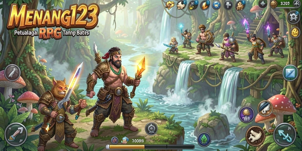 Tampilan gameplay RPG yang menakjubkan dari MENANG123.
