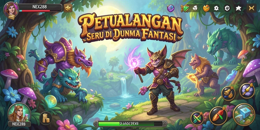 Tangkapan layar gameplay NEX288 yang menampilkan aksi petualangan yang mendebarkan.