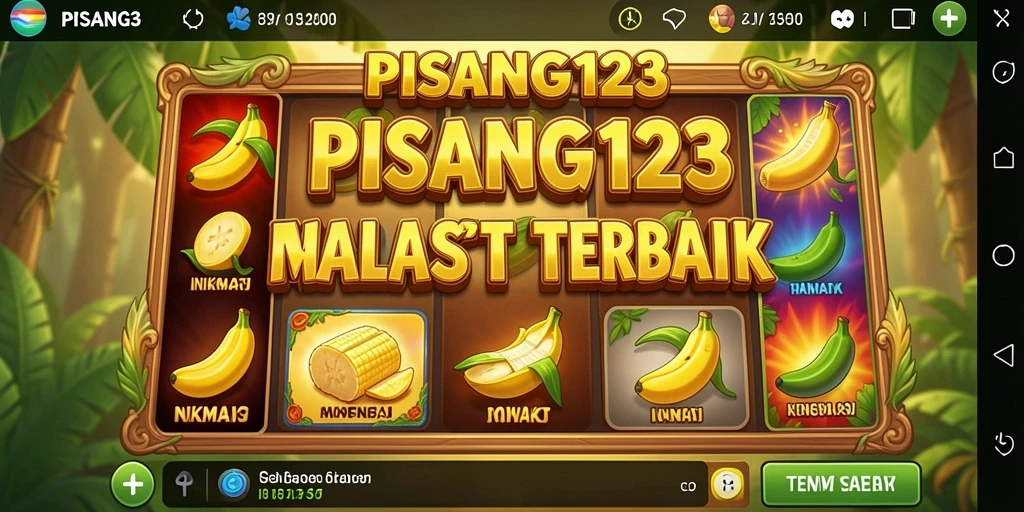 Tampilan gameplay PISANG123 dengan animasi menarik dan simbol Slot.