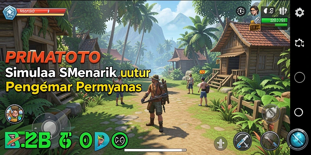 Screenshot gameplay PRIMATOTO yang menarik dan mendidik.