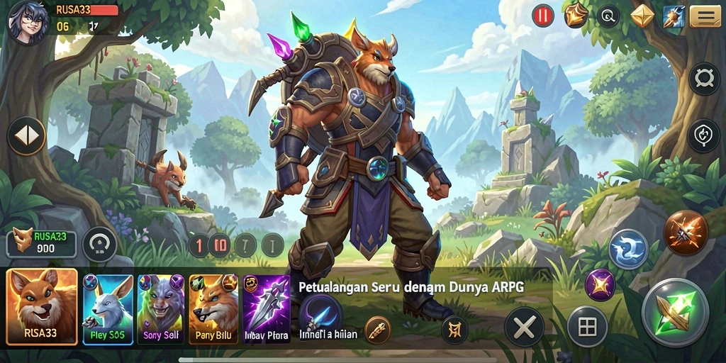 Tampilan gameplay <strong>RUSA33</strong> yang menakjubkan dan mendebarkan.