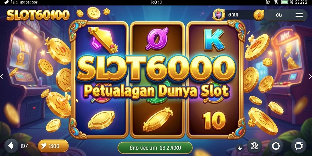 Gameplay menarik dari SLOT6000 dengan tema petualangan yang seru.