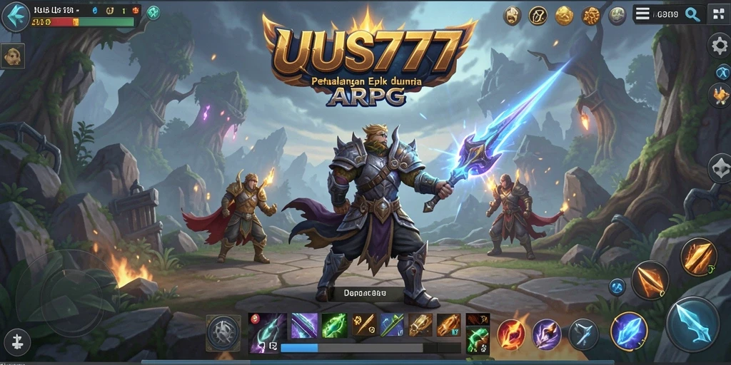 Tampilan gameplay UUS777 saat pertarungan epik berlangsung.