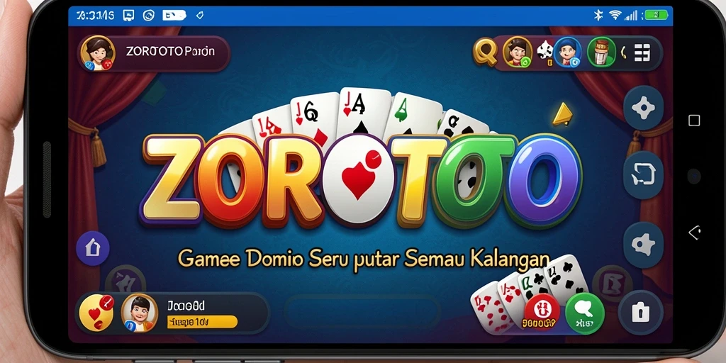 Tampilan gameplay seru dari ZOROTOTO saat bermain domino.